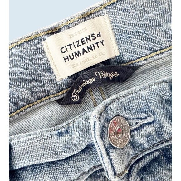 CITIZENS OF HUMANITY Isola Cropped Hi Rise Raw Hem Jeans Size 26 - Picture 6 of 7